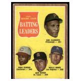 Roberto Clemente 1962 Topps#52 NL Batting Leaders w/ Pinson, Boyer, Moon Vintage Baseball Card