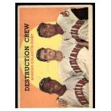 Minnie Minoso, Rocky Colavito, Larry Doby 1959 Topps Destruction Crew #166 Vintage Baseball Card