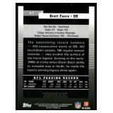 Brett Favre /949 2008 Topps Letterman #47, numbered 220/949 Football Card