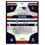 Wes Welker /25 2001 Certified Mirror #91, numbered 21/25, RARE Football Card