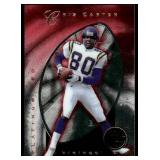 Cris Carter /4999 1997 Pinnacle Totally Certified Platinum Red #65, numbered 3224/4999 Minnesota Vikings Football Card