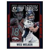 Wes Welker /99 2016 Donruss Optic Top Targets #8, numbered 74/99 Football Card