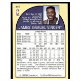 Michael Jordan Wearing #12 on Sam Vincent 1990 NBA Hoops #223 Basketball Card