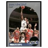Michael Jordan Wearing #12 on Sam Vincent 1990 NBA Hoops #223 Basketball Card