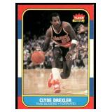 Clyde Drexler RC 1986 Fleer #26 Rookie Vintage Basketball Card