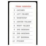 Frank Robinson 1970 Milton Bradley Vintage Baseball Card