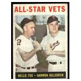 Harmon Killebrew / Nellie Fox 1964 Topps All-Star Vets #91 Vintage Minnesota Twins Baseball Card