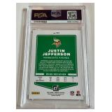 Justin Jefferson PSA 10 Gem Mint 2021 Donrusss VAR-Press Proof Premium #127 Minnesota Vikings Football Card