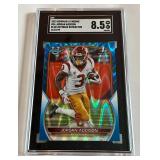 Jordan Addison RC SGC 8.5 NM-MT+ /199 Blue Wave Refractor 2022 Bowman U Chrome #36, numbered 164/199 Rookie Minnesota Vikings Football Card