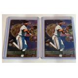 Barry Bonds 2 Card Metal Baseball Lot
