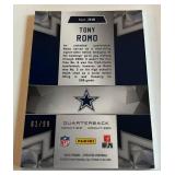 Tony Romo /99 2016 Spectra #32, numbered 61/99 Football Card