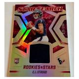CJ Stroud RC Relic /399 2023 Rookies and Stars Star Search #SS-CSm numbered 325/399 Rookie Football Card