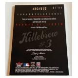Harmon Killebrew Relic Game Worn Pants 2003 Fleer Boyhood Idols #BI-HK, numbered 480/615 Minnesota Twins Baseball Card