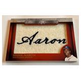 Hank Aaron Historical Stitches Patch Card 2012 Topps #HS-HA Baseball Card