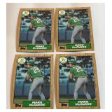 Mark McGwire 4 RC Lot 1987 Topps #366 Rookie Baseball Cards