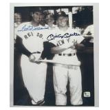 Mickey Mantle and Ted Williams Signed and Authenticated 8x10" Photo, Framed 15x19", Vintage Baseball