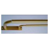 Double Wrap Around Blackout Curtain Rod Set - 1-Inch Diameter Front Rod, 5/8" Back