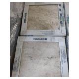 12 Boxes of 8 18in x 18in glazed porcelain tiles