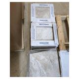 5 1/2 Boxes of 15 12" x 12" Porcelain Floor and Wall Tiles
