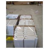 Lot of 7 Daltile 2-inch x 6-inch Radius Bullnose Ceramic Wall Tile Trim - Bright White