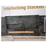16 Plus 2 Damaged Boxes of Interlocking Stacked Stone Panels