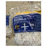 Set of 3 Packages of 1/8" Tile Spacers - 500 Count Each