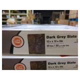 Lot of 8 TrafficMASTER Dark Grey Slate Peel and Stick Vinyl Tiles - 12" x 12"
