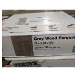2 Boxes of TrafficMASTER Peel & Stick Vinyl Tile - Grey Wood Parquet, 30 Tiles per Box