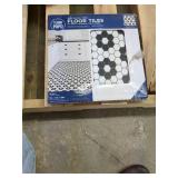 Peel and Stick Vinyl Floor Tiles - Biscotto Design, 10 Tiles