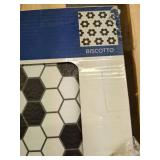 Peel and Stick Vinyl Floor Tiles - Biscotto Design, 10 Tiles