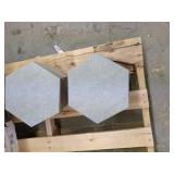 Set of 40 Hexagonal Concrete Pavers for Landscaping