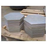 Set of 40 Hexagonal Concrete Pavers for Landscaping