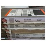 8 Boxes of 12 x 24 Inch Grey Linear Peel and Stick Tiles (10 Tiles Per Box)