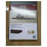Set of 2 Decorative Shelves with Espresso Finish - 42in and 24in