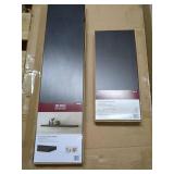 Set of 2 Decorative Shelves with Espresso Finish - 42in and 24in
