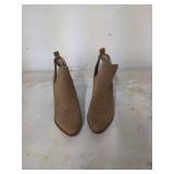u1 - Womenâs Memory Foam Ankle Booties Size 6.5 - Tan Suede Style