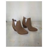 u1 - Womenâs Memory Foam Ankle Booties Size 6.5 - Tan Suede Style
