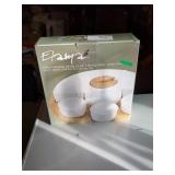 u3 - 8-Piece Appetizer and Condiment Serving Set with Bamboo Tray