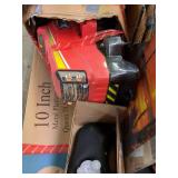 Mixed Lot of Unsold/Damaged/ Missing Parts Items Including Portable Air Tank, Trash Can, Lamp, and More