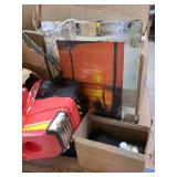 Mixed Lot of Unsold/Damaged/ Missing Parts Items Including Portable Air Tank, Trash Can, Lamp, and More