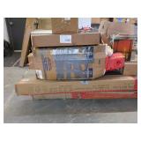Mixed Lot of Unsold/Damaged/ Missing Parts Items Including Portable Air Tank, Trash Can, Lamp, and More