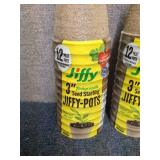 2 - Set of 5 Jiffy 3" Seed Starting Peat Pots - Biodegradable Planting Pots