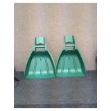 z2 - Set of 2 Heavy-Duty Green Plastic Hand Shovels