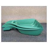 z2 - Set of 2 Heavy-Duty Green Plastic Hand Shovels