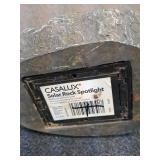 zz1 - Untested - CASALUX Solar Rock Spotlight with Rechargeable Battery
