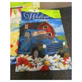 zz1 - Set of 6 Decorative Welcome Garden Flags with Vibrant Designs