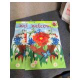 zz1 - Set of 6 Decorative Welcome Garden Flags with Vibrant Designs