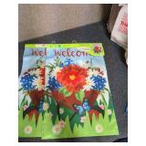 zz1 - Set of 6 Decorative Welcome Garden Flags with Vibrant Designs
