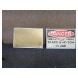 zz1 - Set of 2 Danger Predator Control Signs - Traps & Poison in Use