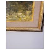 Mid Century Impressionist Art Floral Still Life Oil on Board ~ signed Humphrey